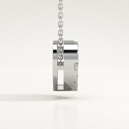 0.475 TCW Round Lab-Grown Diamond Heart Shaped Charm Necklace