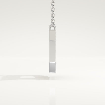 0.243 TCW Round Lab-Grown Diamond D Initial Necklace