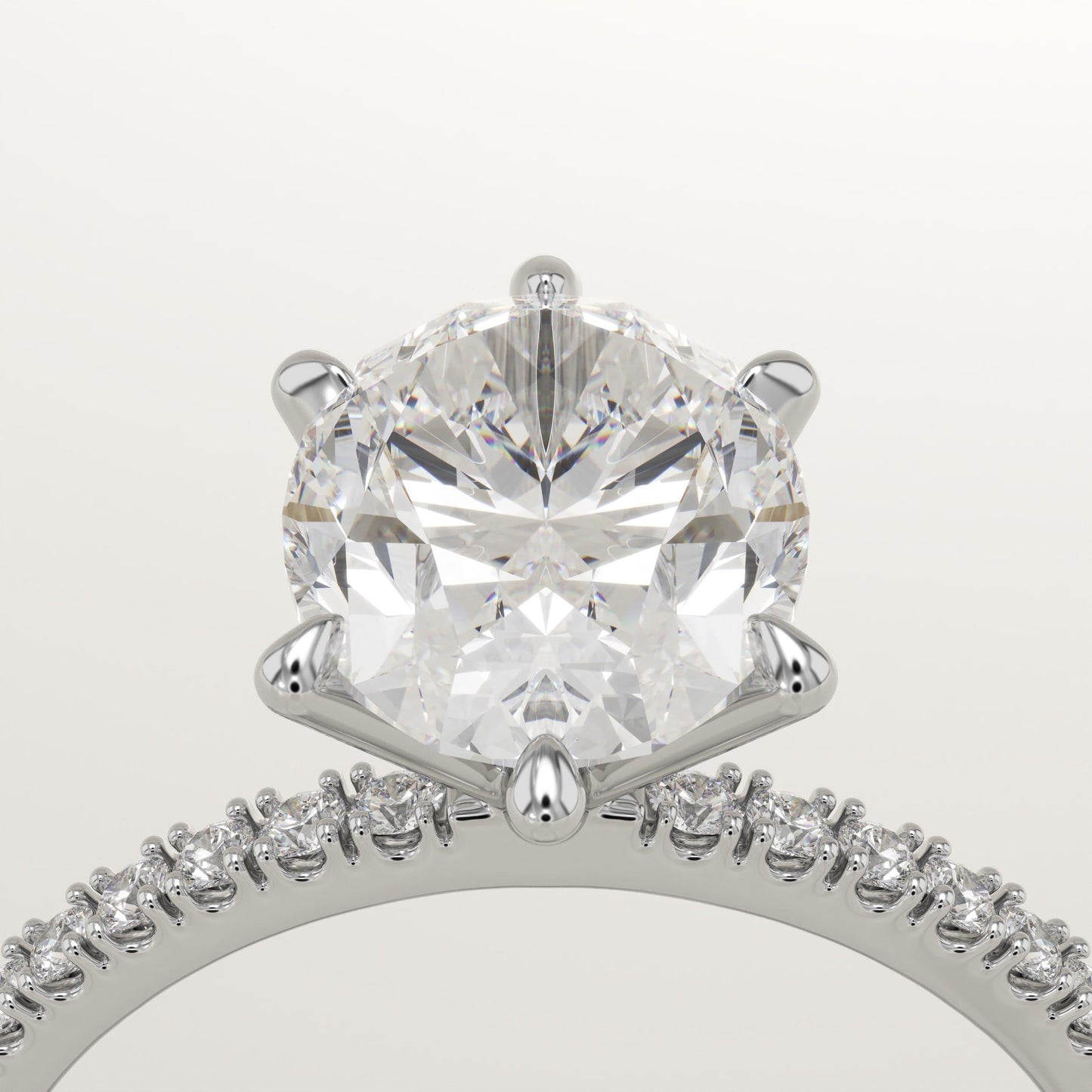 Oval Cut Pave Lab-Grown Diamond Engagement Ring