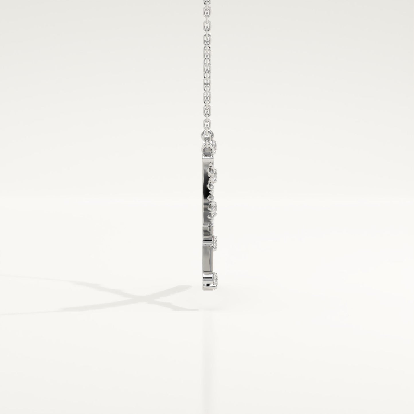 0.34 TCW Round Lab-Grown Diamond X Initial Necklace