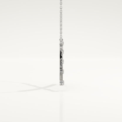 0.34 TCW Round Lab-Grown Diamond X Initial Necklace