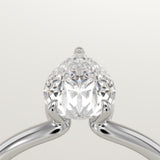 2.0 CT Pear Cut Solitaire Lab-Grown Diamond Engagement Ring