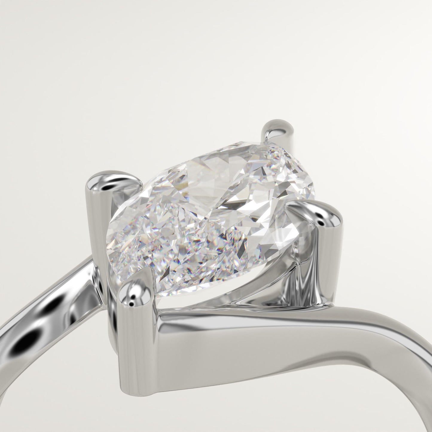 Marquise Cut Solitaire Lab-Grown Diamond Engagement Ring