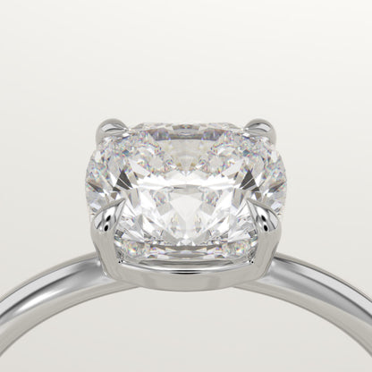 Cushion Cut Solitaire Lab-Grown Diamond Engagement Ring