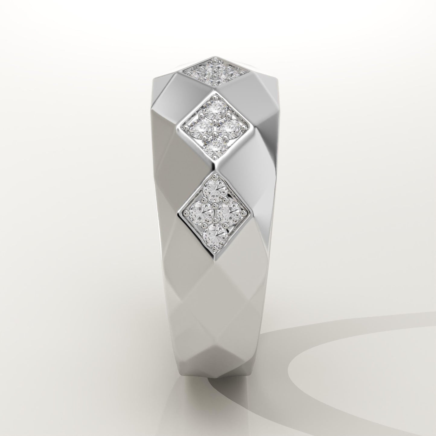0.231 CT Round Lab-Grown Diamond Multi Stone Wedding Band For Men