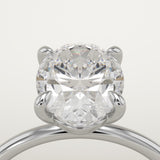 2.0 CT Oval Cut Solitaire Lab-Grown Diamond Engagement Ring
