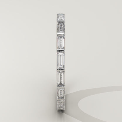 1.61 TCW Baguette Lab-Grown Diamond Full Eternity Wedding Band