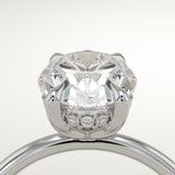 2.0 CT Oval Cut Hidden Halo Lab-Grown Diamond Engagement Ring