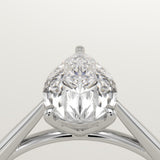 2.0 CT Pear Cut Solitaire Lab-Grown Diamond Engagement Ring