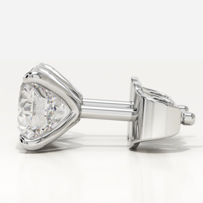 1 TCW Round Lab-Grown Diamond Stud Earrings