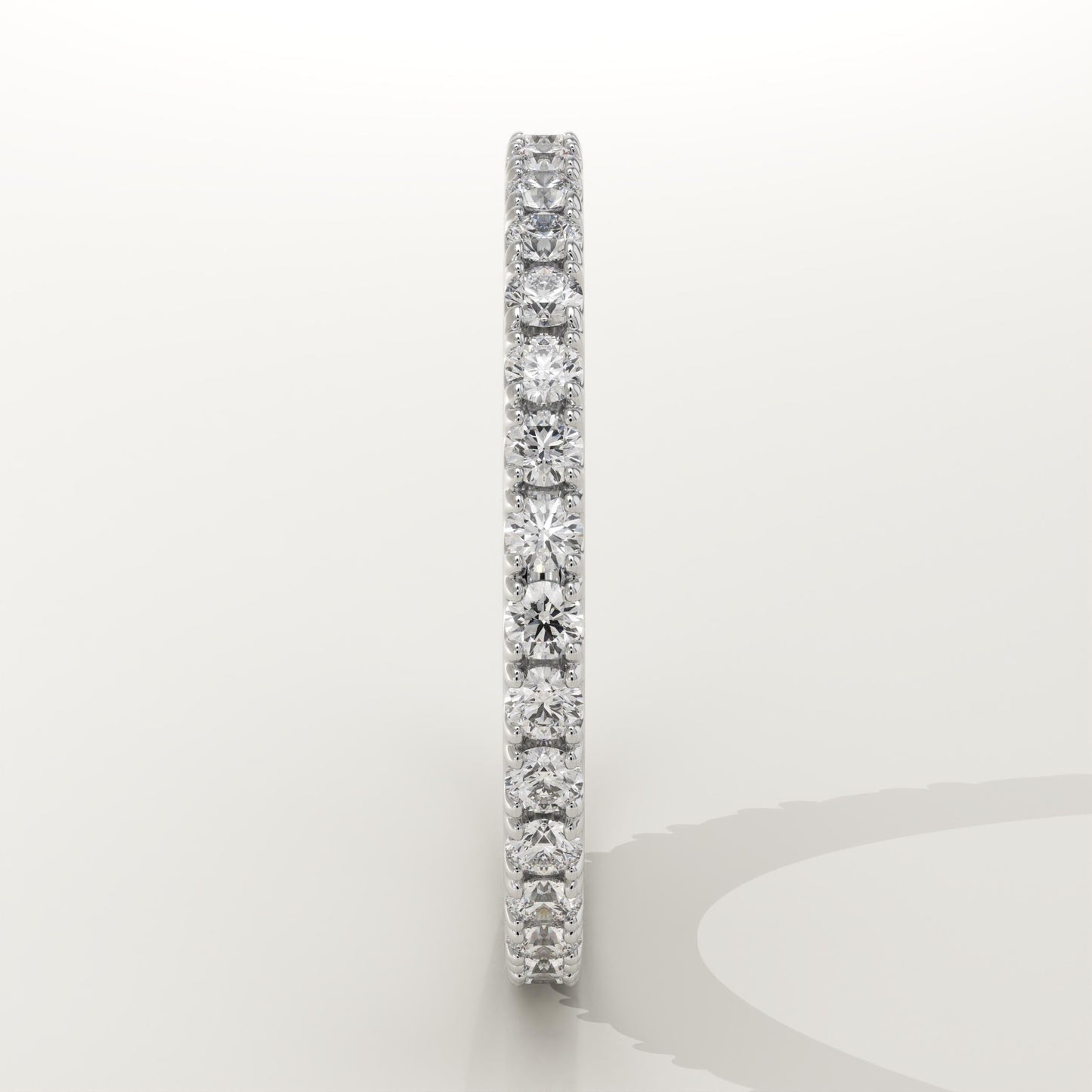 0.74 TCW Round Lab-Grown Diamond Full Eternity Wedding Band