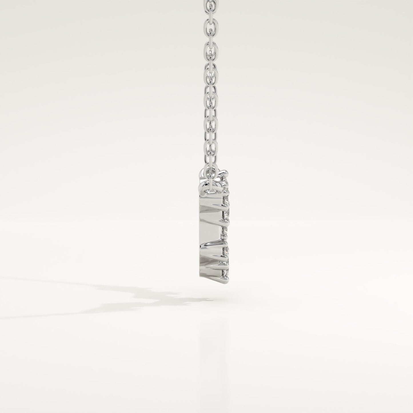 0.103 TCW Round Lab-Grown Diamond Pisces Constellation Necklace
