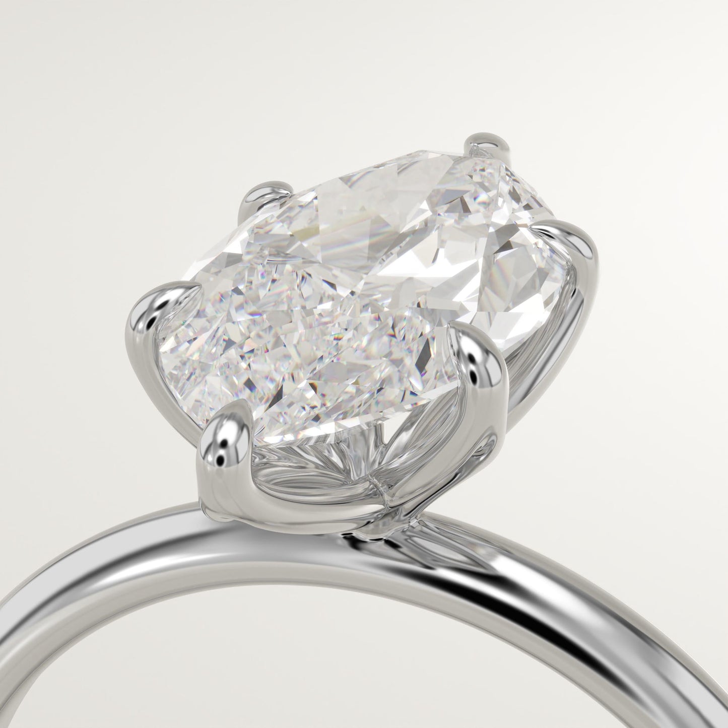 1.75 CT Marquise Cut Solitaire Moissanite Engagement Ring