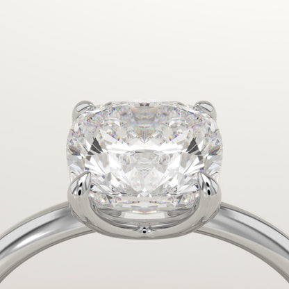 Cushion Cut Solitaire Lab-Grown Diamond Engagement Ring