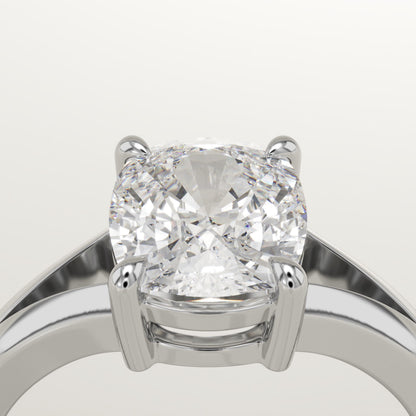 Elongated Cushion Cut Solitaire Split Shank Lab-Grown Diamond Engagement Ring