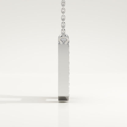 0.36 TCW Round Lab-Grown Diamond H Initial Necklace