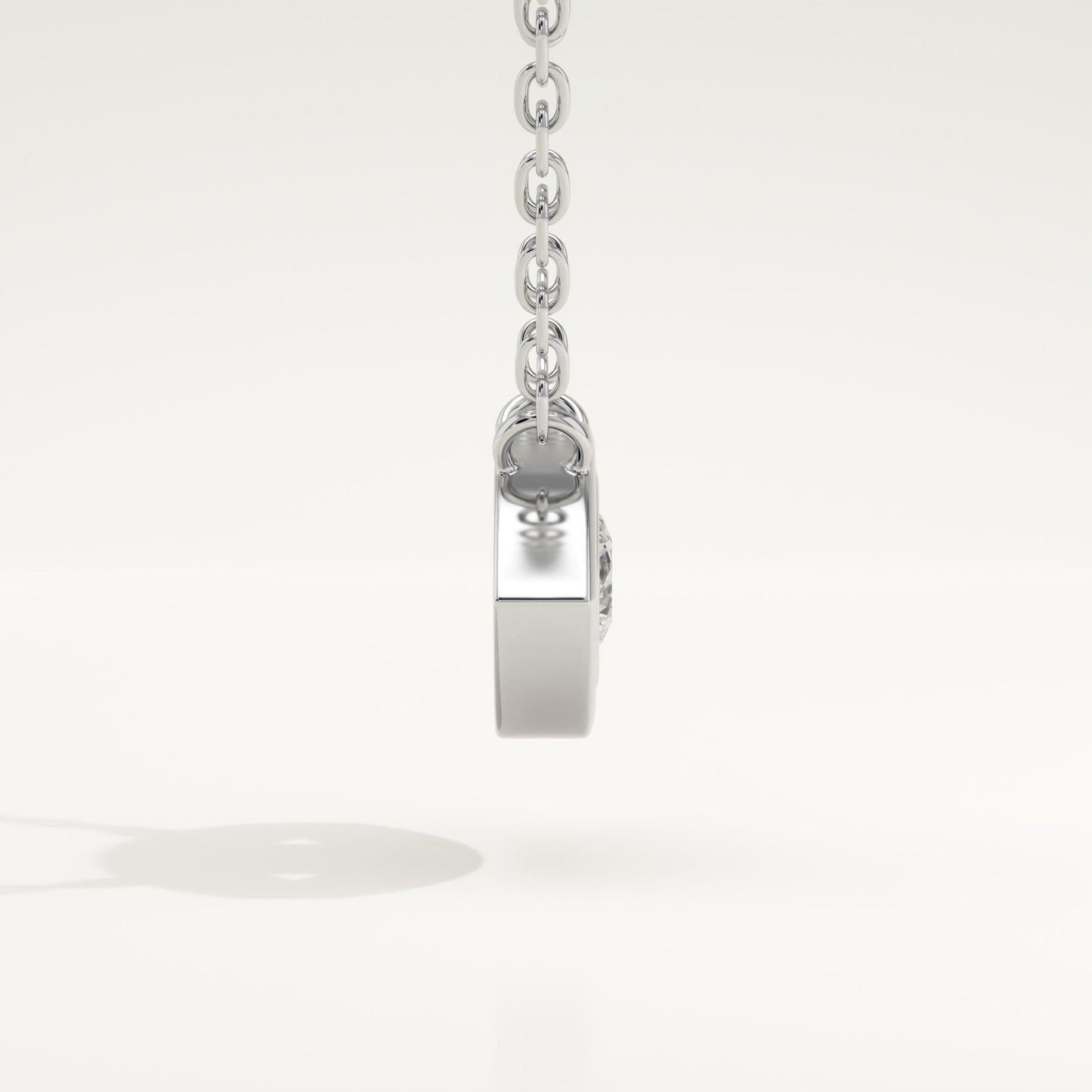 0.08 CT Round Lab-Grown Diamond Evil Eye Charm Necklace