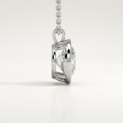 2 CT Round Lab-Grown Diamond Solitaire & Bezel Necklace