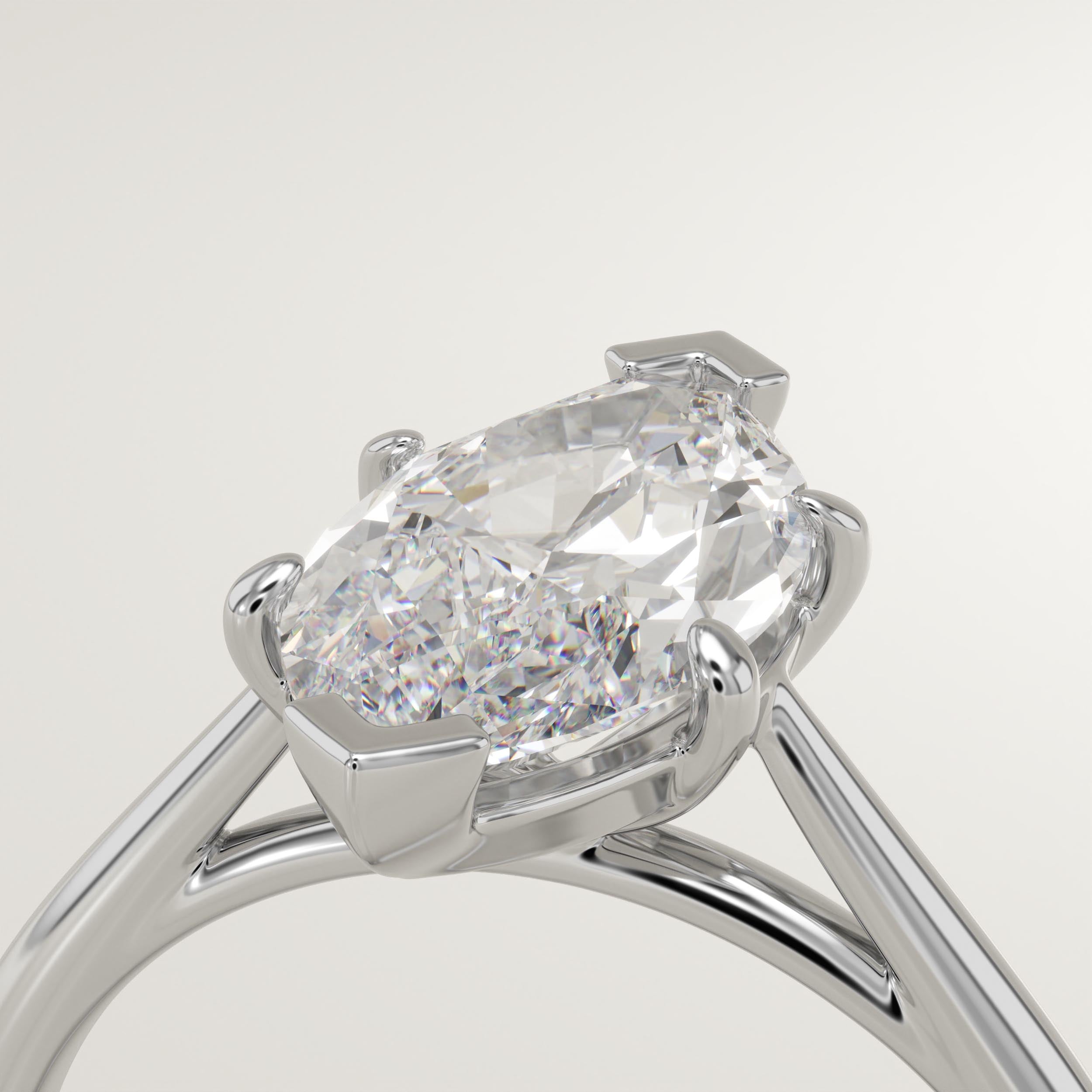 2.0 CT Marquise Cut Solitaire Lab-Grown Diamond Engagement Ring