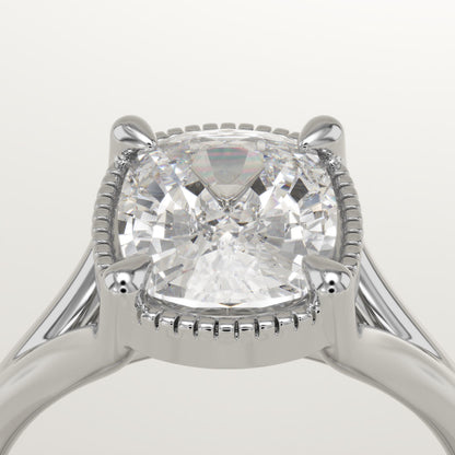 Elongated Cushion Cut Split Shank Lab-Grown Diamond Engagement Ring