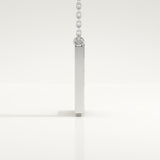 0.24 TCW Round Lab-Grown Diamond L Initial Necklace