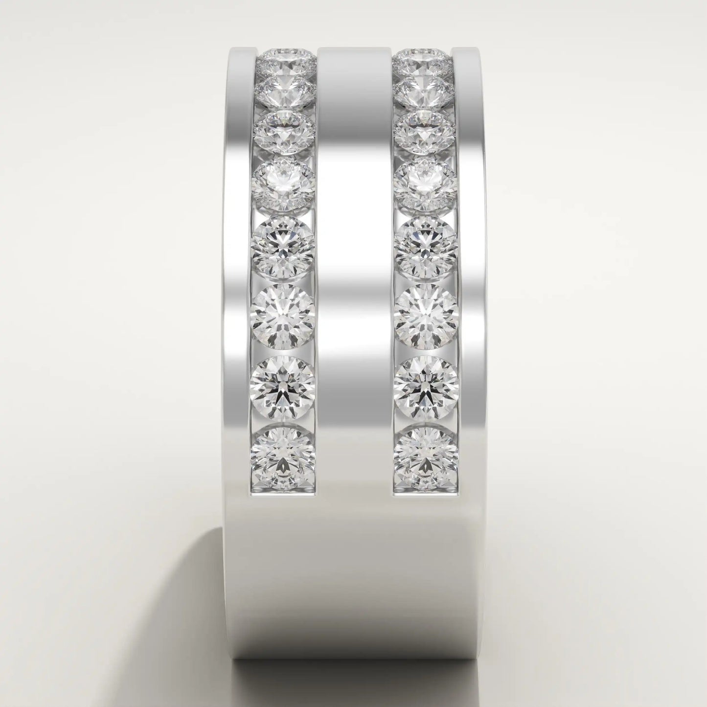 1.12 TCW Round Lab-Grown Diamond Channel Setting Wedding Band For Men