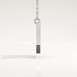 0.226 TCW Round Lab-Grown Diamond A Initial Necklace