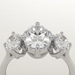 2.0 CT Oval Cut Three Stone Lab-Grown Diamond Engagement Ring