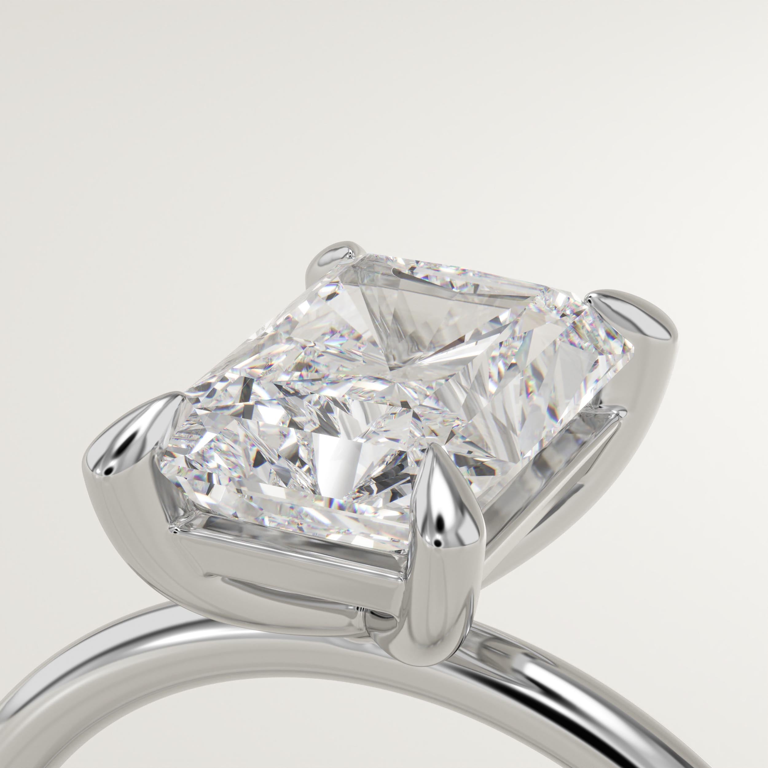 2.0 CT Radiant Cut Solitaire Lab-Grown Diamond Engagement Ring