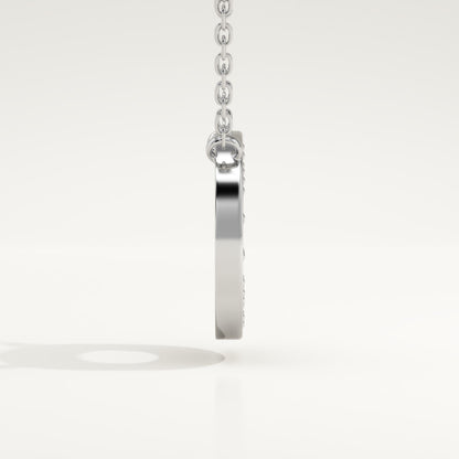 0.22 TCW Round Lab-Grown Diamond O Initial Necklace