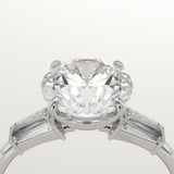 2.0 CT Round Cut Three Stone Lab-Grown Diamond Engagement Ring