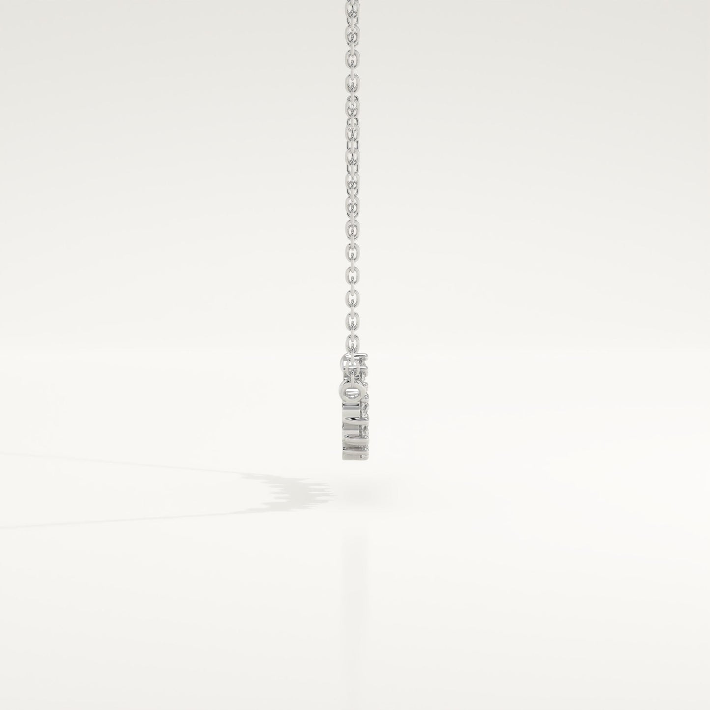 0.241 TCW Round Lab-Grown Diamond Charm Necklace