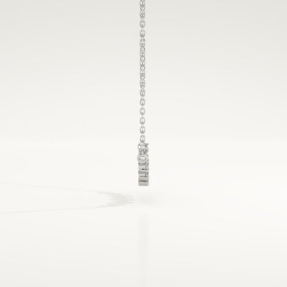 0.241 TCW Round Lab-Grown Diamond Charm Necklace