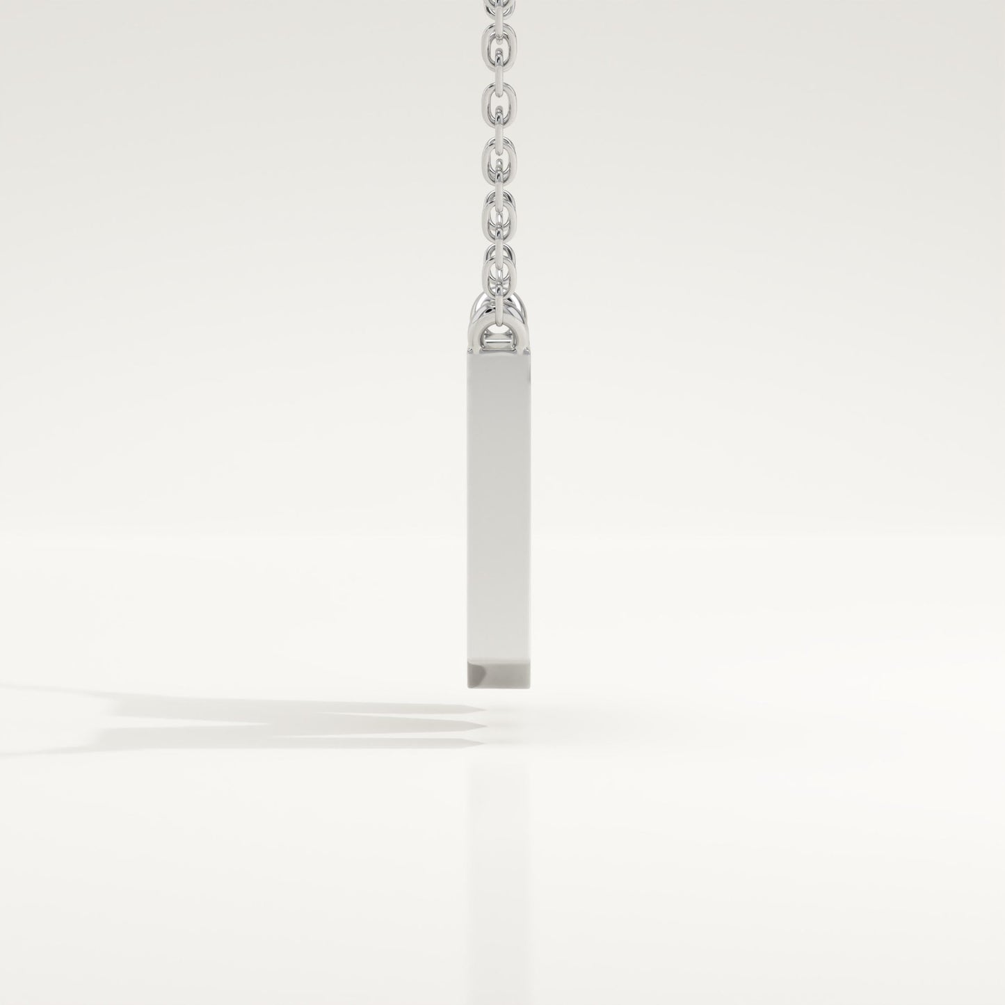 0.202 TCW Round Lab-Grown Diamond M Initial Necklace