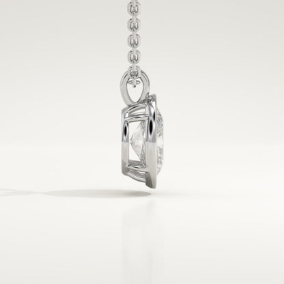 2 CT Oval Lab-Grown Diamond Solitaire & Bezel Necklace