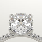 2.0 CT Oval Cut Pave Lab-Grown Diamond Engagement Ring