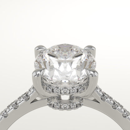 1.91 CT Oval Cut Moissanite Pave Engagement Ring (US Size 6 Ready To Ship)