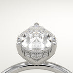 2.0 CT Pear Cut Hidden Halo Lab-Grown Diamond Engagement Ring