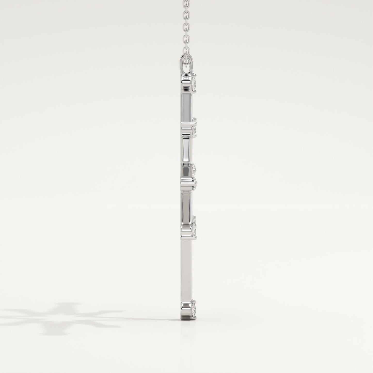 0.17 TCW Round Lab-Grown Diamond Star Shaped Charm Necklace