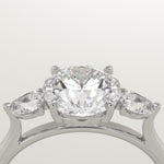 1.5 CT Round Cut Three Stone Lab-Grown Diamond Engagement Ring