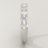 1.35 TCW Oval Cut Lab-Grown Diamond Half Eternity Wedding Band