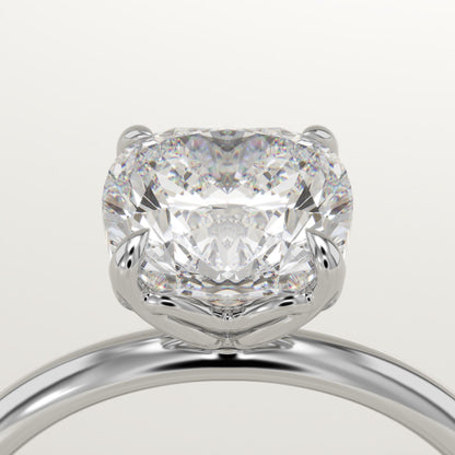 Cushion Cut Solitaire Lab-Grown Diamond Engagement Ring