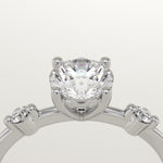 2.0 CT Round Cut Dainty Pave Lab-Grown Diamond Engagement Ring