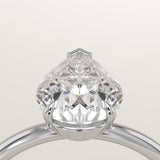 2.0 CT Pear Cut Solitaire Lab-Grown Diamond Engagement Ring