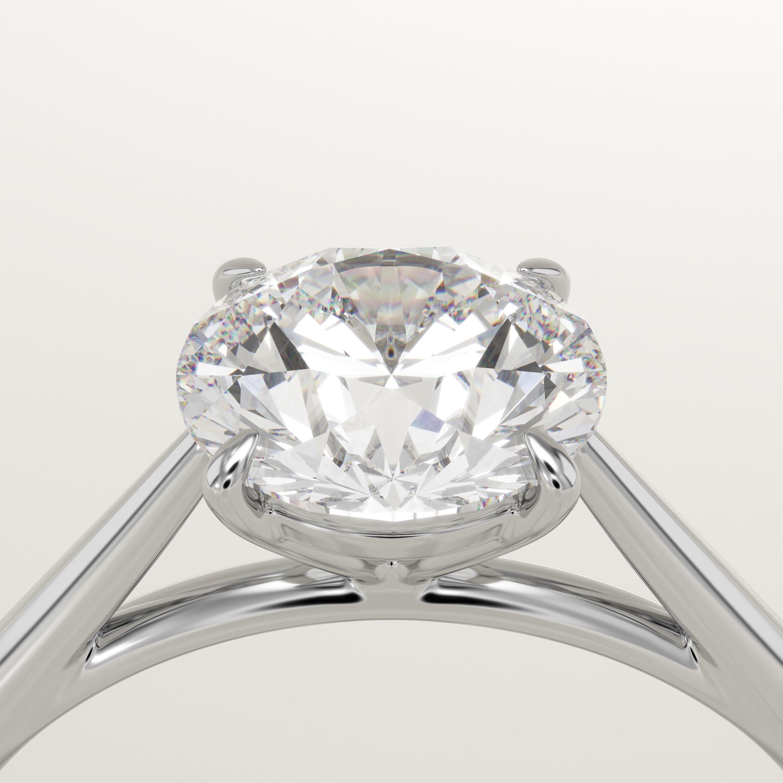 2.0 CT Round Cut Solitaire Lab-Grown Diamond Engagement Ring