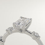 2.0 CT Radiant Cut Dainty Pave Lab-Grown Diamond Engagement Ring