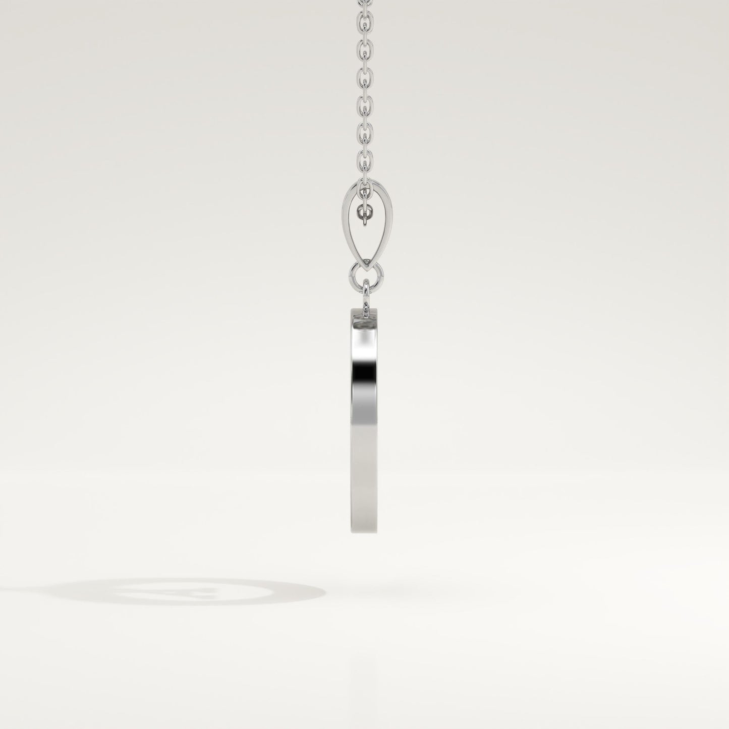 0.05 TCW Round Lab-Grown Diamond A Initial Necklace
