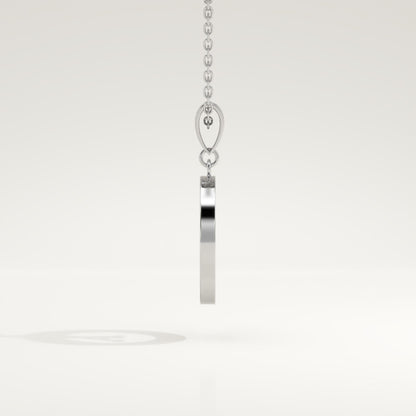 0.05 TCW Round Lab-Grown Diamond A Initial Necklace