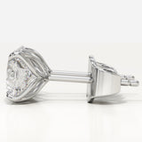 1 TCW Round Lab-Grown Diamond Stud Earrings