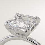2.0 CT Asscher Cut Solitaire Lab-Grown Diamond Engagement Ring